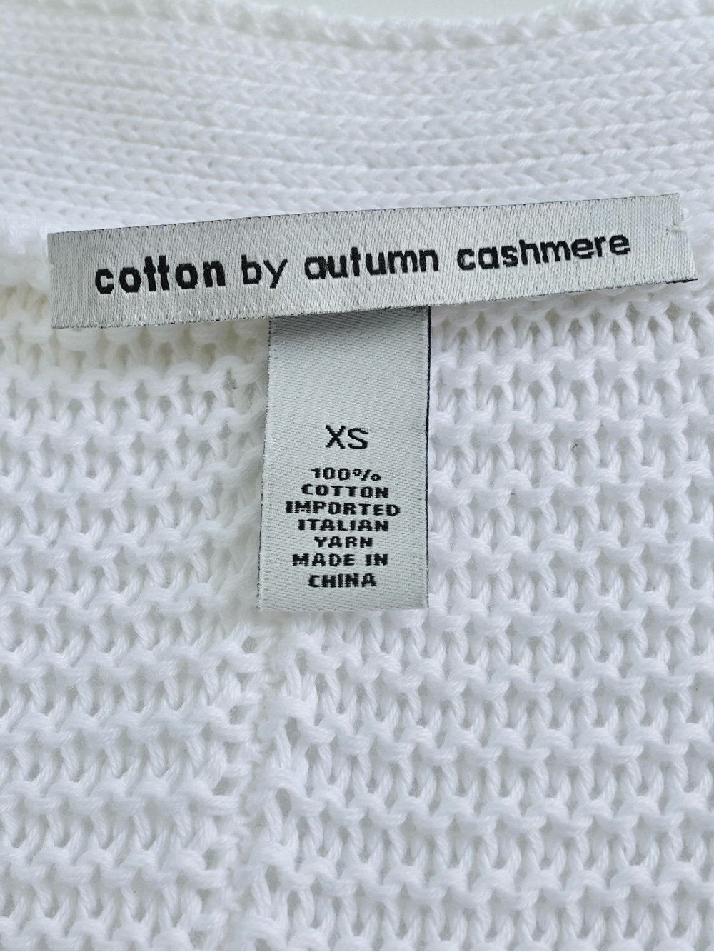 Autumn Cashmere White Knit Button-Front Cardigan | Extra Small - Picture 2 of 7